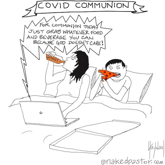 COVID Communion Digital Cartoon