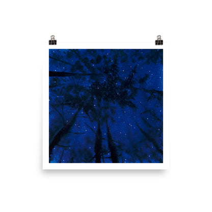 The Heavens Declare and the Trees Clap Their Hands Watercolor Print