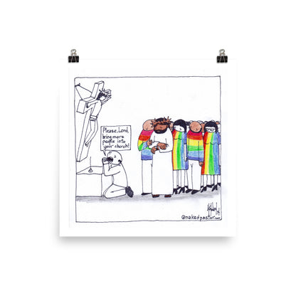 Bring In More People Cartoon Print