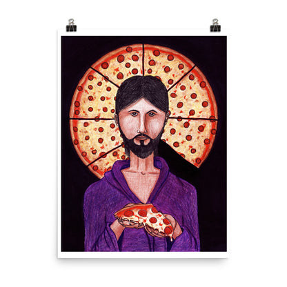 The Pizza Christ Image of Christ Print