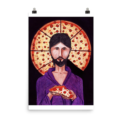 The Pizza Christ Image of Christ Print