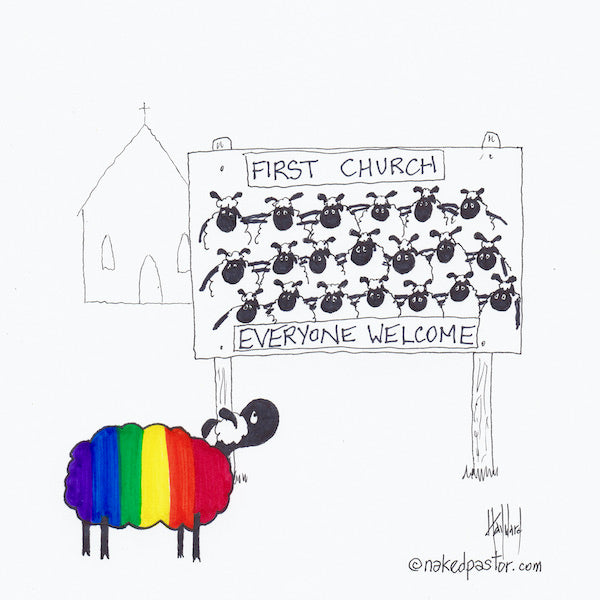 Everyone Welcome Really? Digital Cartoon - by nakedpastor