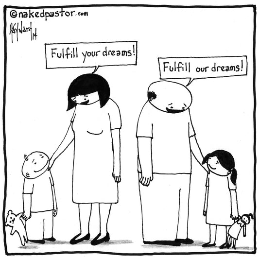 Whose Dreams Do You Fulfill Digital Cartoon