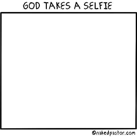 Gods Selfie Digital Cartoon