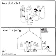 How it Started How it's Going Digital Cartoon - by nakedpastor