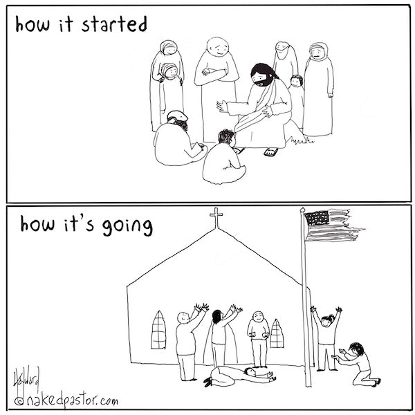 How it Started How it's Going Digital Cartoon - by nakedpastor