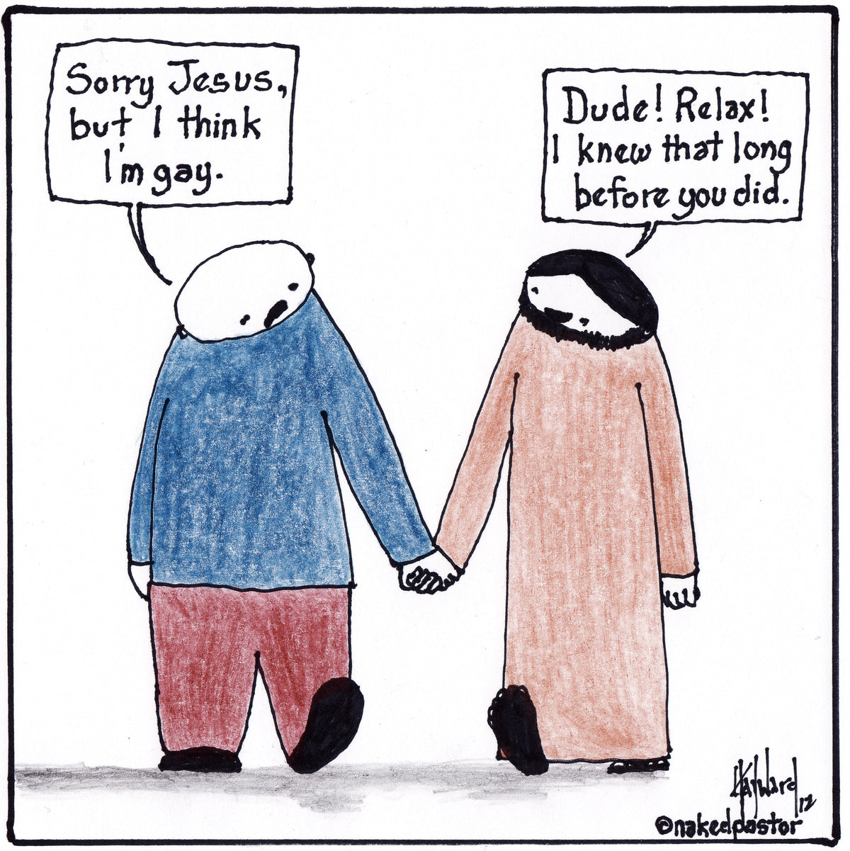 I Think I'm Gay Digital Cartoon - by nakedpastor