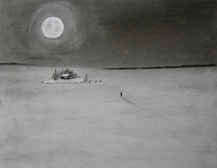 I Return To Love Charcoal Drawing Print - by nakedpastor