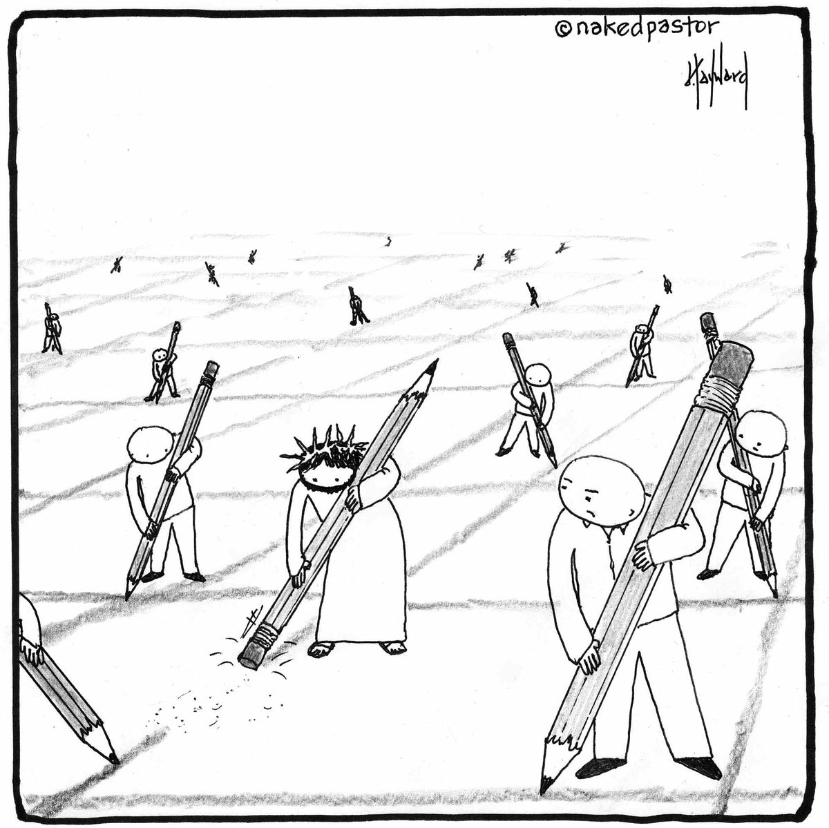 Jesus Eraser Print - by nakedpastor
