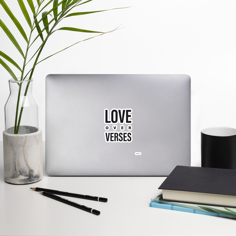 Love Over Verses Bubble-free Sticker - by nakedpastor