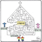 Leadership Maze Digital Cartoon - by nakedpastor