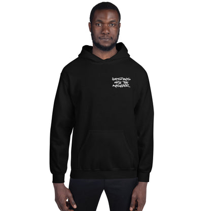 Questions are the Answer Small Logo Unisex Hoodie