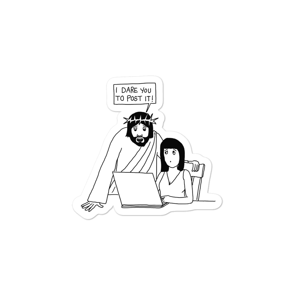 I Dare You to Post It Sticker - by nakedpastor