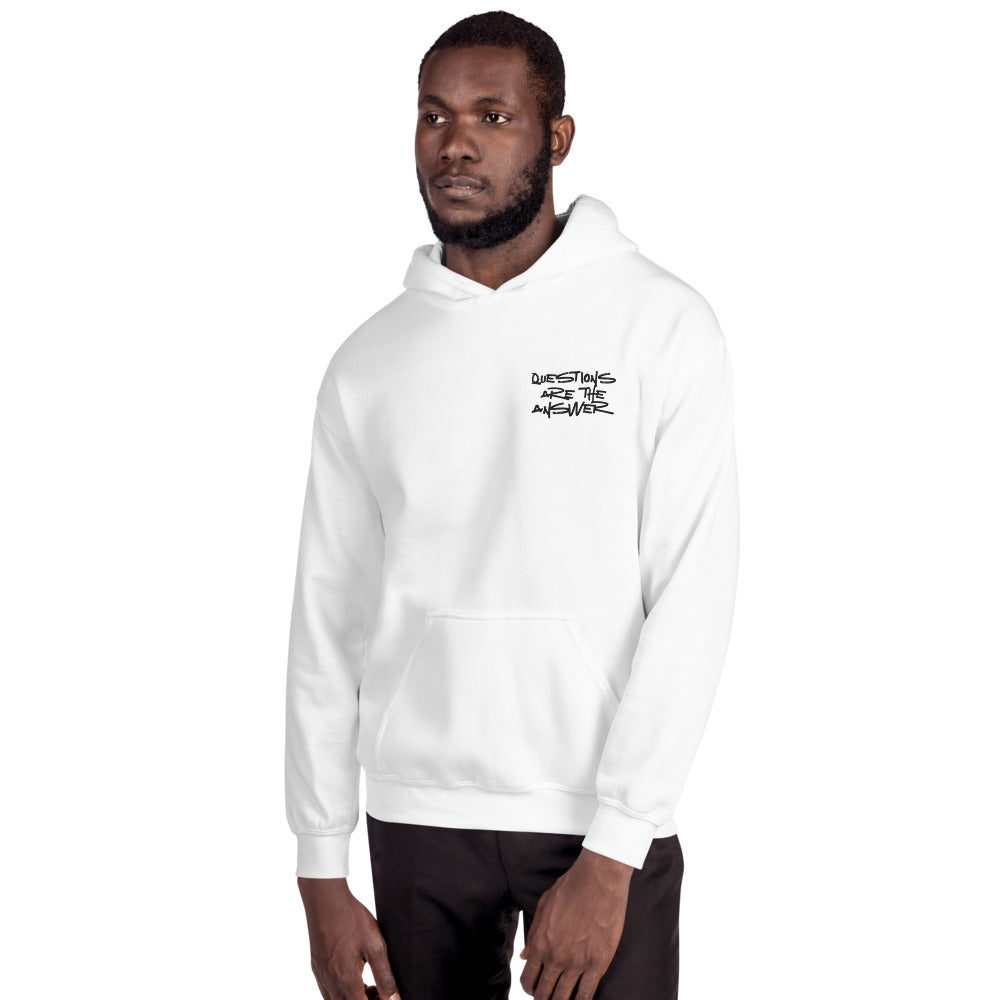 Questions are the Answer Small Logo Unisex Hoodie