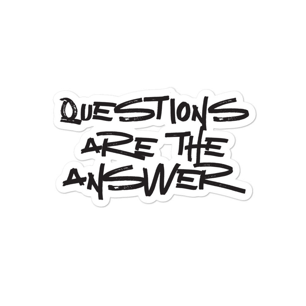 Questions are the Answer Stickers - by nakedpastor