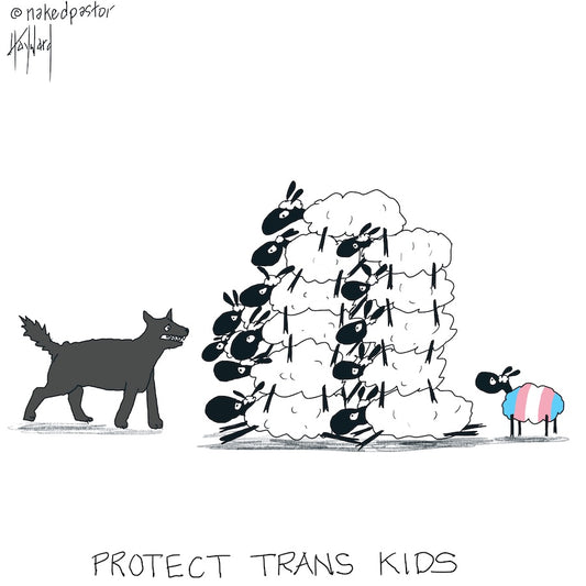 Protect Trans Kids Digital Cartoon