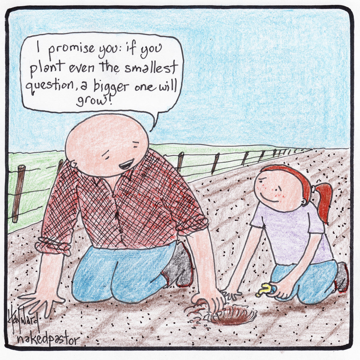 Question Seeds Digital Cartoon - by nakedpastor