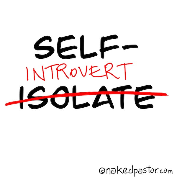 Self-Isolate Introverts! Digital Cartoon