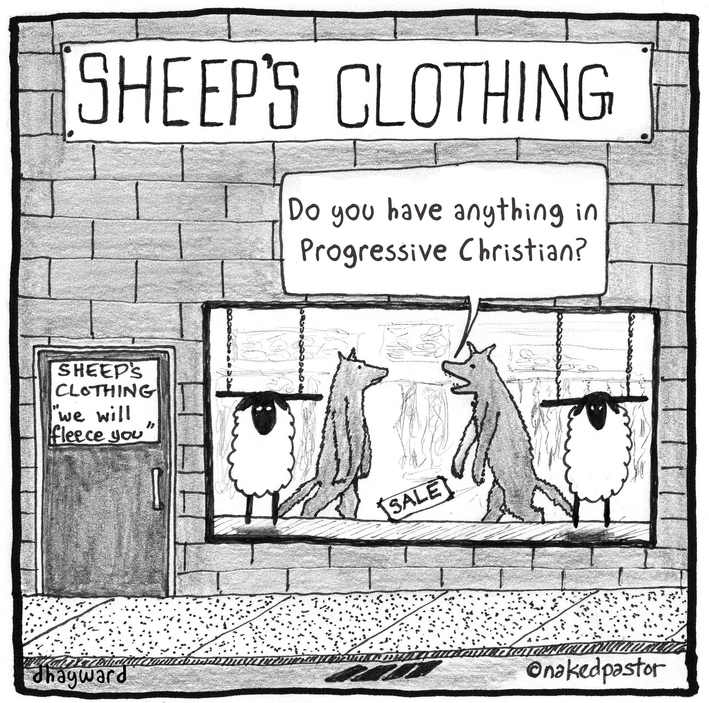 Progressive Sheep's Clothing Digital Cartoon