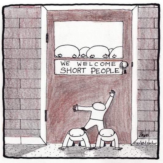 We Welcome Short People Digital Cartoon