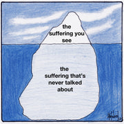 Suffer in Silence Digital Cartoon - by nakedpastor
