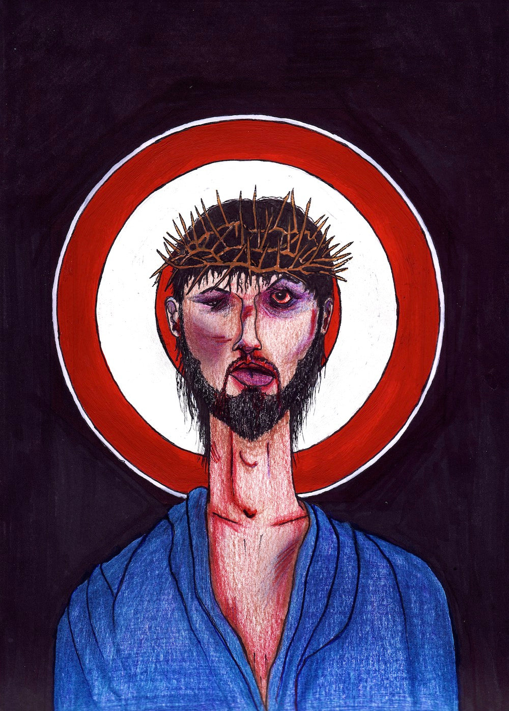 Image of Christ "Survivor" Original Drawing