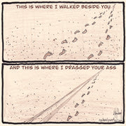 Walk or Be Dragged Digital Cartoon - by nakedpastor
