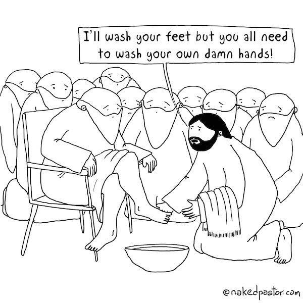 Wash Your Hands! Digital Cartoon - by nakedpastor