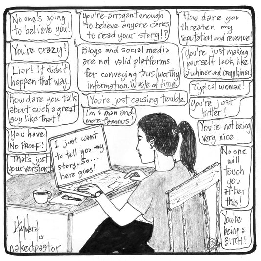 A Woman Online Digital Cartoon
